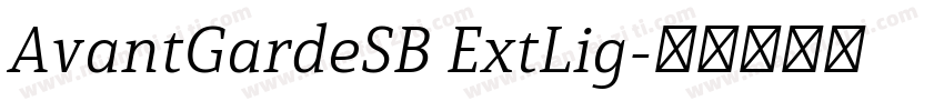 AvantGardeSB ExtLig字体转换